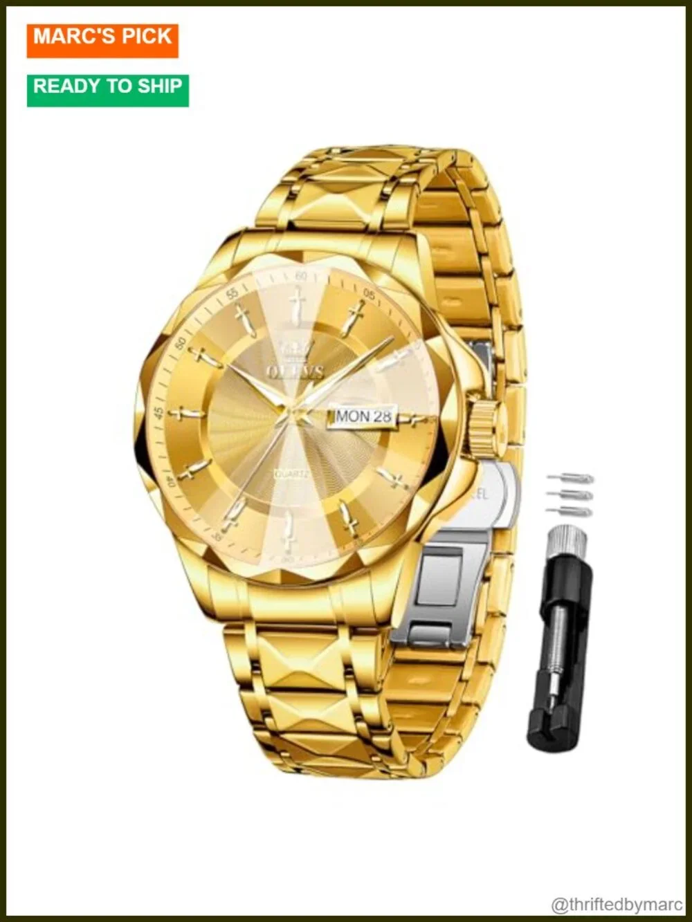 Luxury Dress Waterproof Analog Quartz Watch Stainless Steel 41mm Minimalist